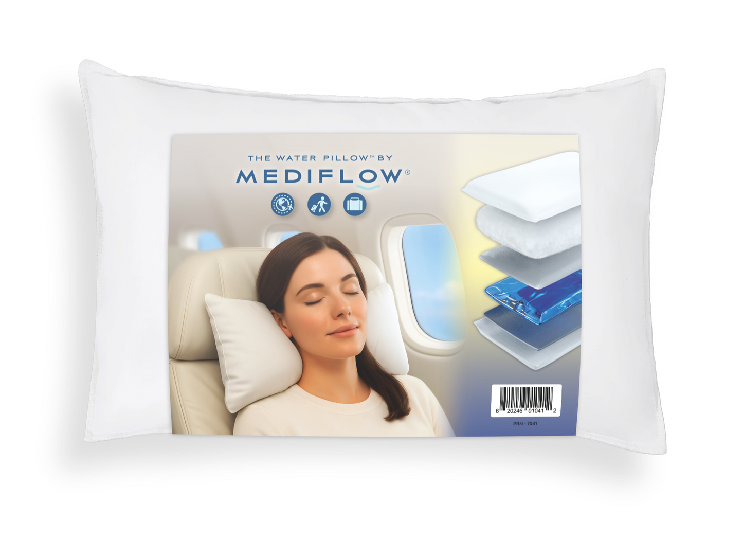 Mediflow Water Pillow - Fibre Travel Size